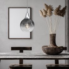 Pendant lamp MONTE SILVER fi 150 1xE27