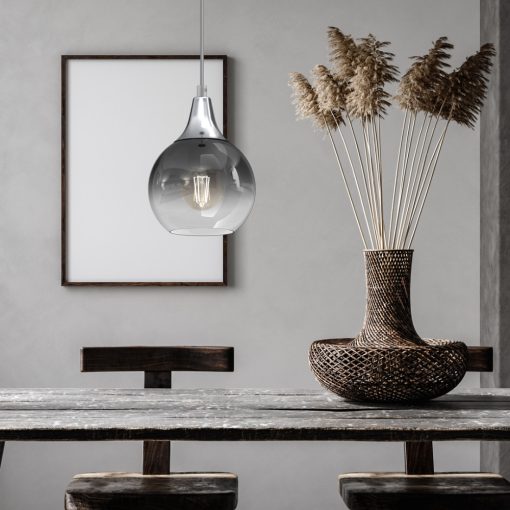 Pendant lamp MONTE SILVER fi 150 1xE27