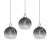 Pendant lamp MONTE SILVER 3xE27
