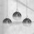 Pendant lamp MONTE SILVER 3xE27