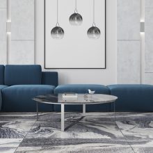 Pendant lamp MONTE SILVER 3xE27