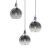 Pendant lamp MONTE SILVER 3xE27