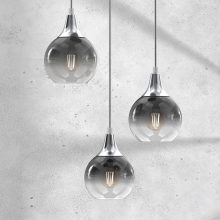 Pendant lamp MONTE SILVER 3xE27