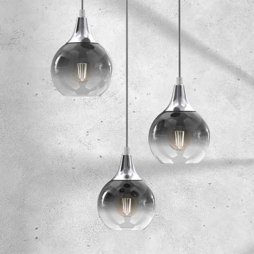 Pendant lamp MONTE SILVER 3xE27