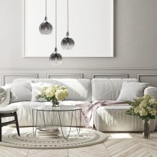 Pendant lamp MONTE SILVER 3xE27