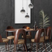 Pendant lamp MONTE SILVER 3xE27