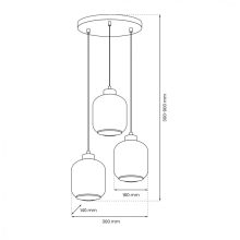Pendant lamp SOMBRA MIX 3xE27