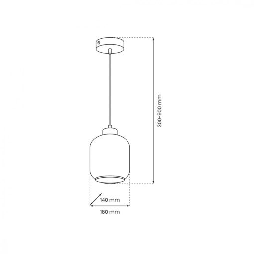 Pendant lamp SOMBRA AMBER 1xE27