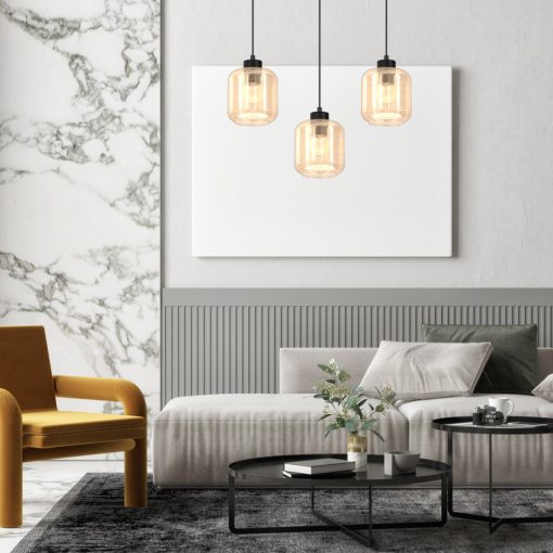 Pendant lamp SOMBRA AMBER 3xE27
