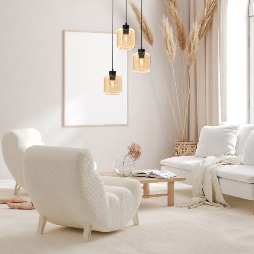 Pendant lamp SOMBRA AMBER 3xE27