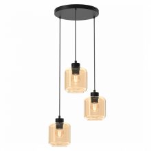 Pendant lamp SOMBRA AMBER 3xE27