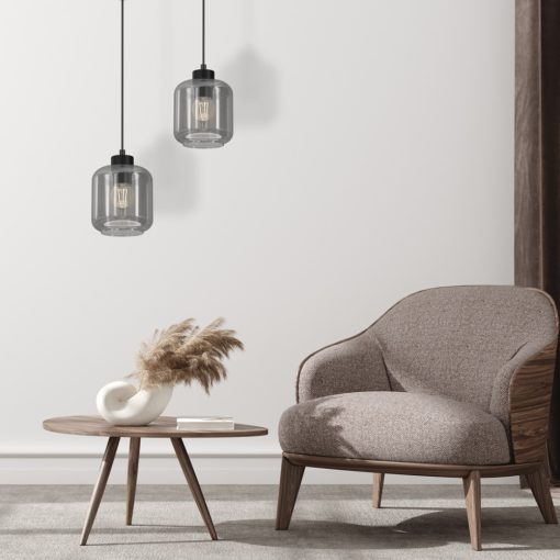 Pendant lamp SOMBRA SMOKED 1xE27