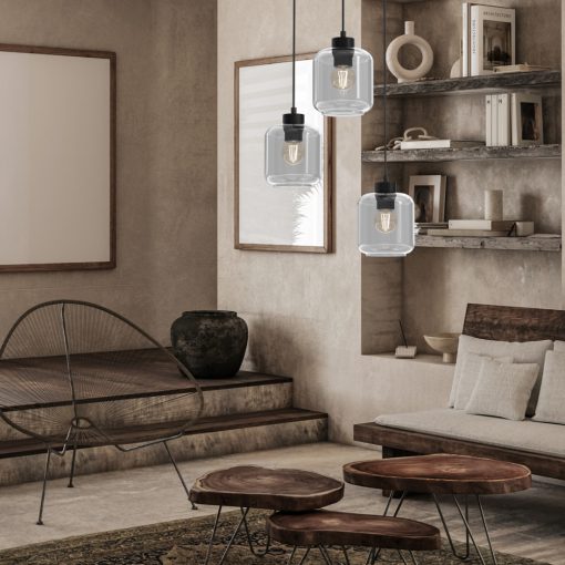 Pendant lamp SOMBRA SMOKED 3xE27