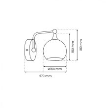 Wall lamp MONTE GOLD 1xE27