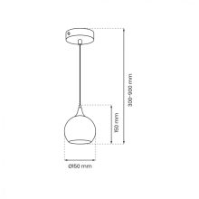 Pendant lamp MONTE GOLD fi 150 1xE27