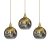 Pendant lamp MONTE GOLD 3xE27
