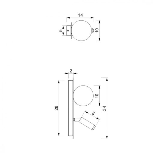 Wall lamp SIRIO 2xG9