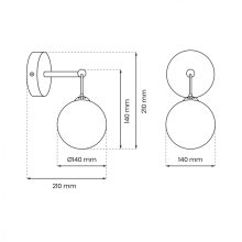 Wall lamp REFLEX 1xE14
