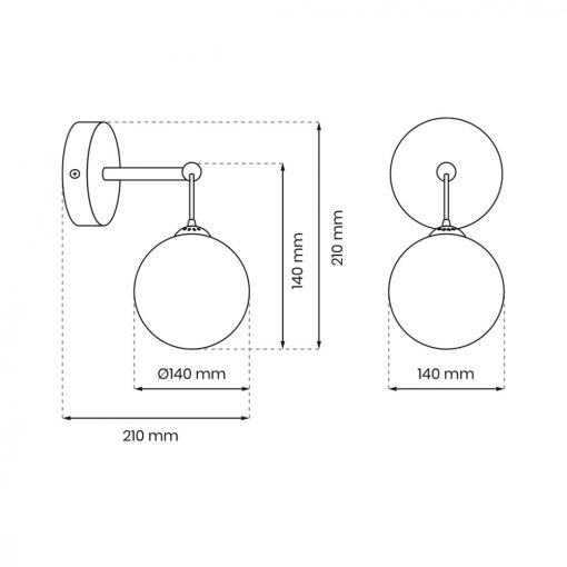 Wall lamp REFLEX 1xE14