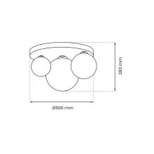 Ceiling  lamp REFLEX 2xE14 + 1xE27