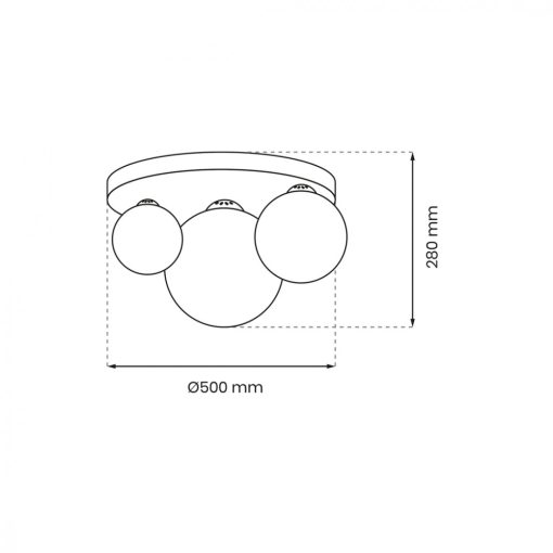Ceiling  lamp REFLEX 2xE14 + 1xE27
