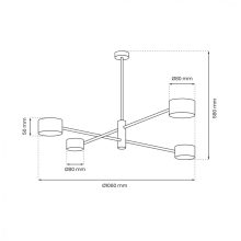 Ceiling  lamp CROSS GOLD 4xGX53