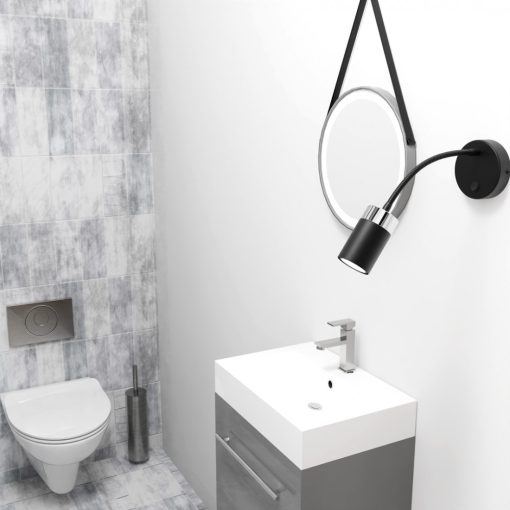Wall lamp flex JOKER BLACK/CHROME 1xGU10
