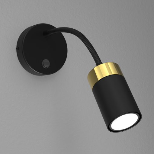 Wall lamp flex JOKER BLACK/GOLD 1xGU10
