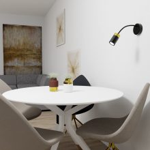 Wall lamp flex JOKER BLACK/GOLD 1xGU10