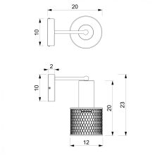 Wall lamp SOBRESA 1xE27