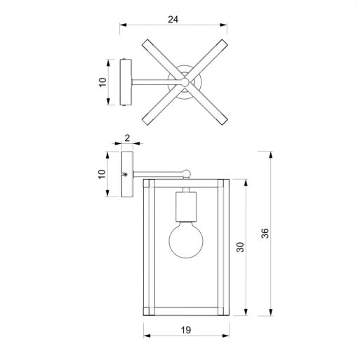 Wall lamp ARNOLD 1xE27