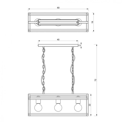 Pendant lamp ARNOLD 3xE27