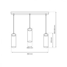 Pendant lamp CLARISSA 3xGX53