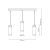 Pendant lamp CLARISSA 3xGX53