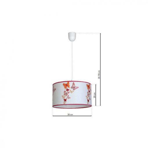 Pendant lamp BUTTERFLIES 1xE27