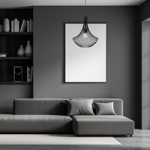 Pendant lamp CESTA BLACK 1xE27