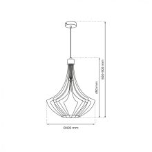 Pendant lamp CESTA BLACK 1xE27