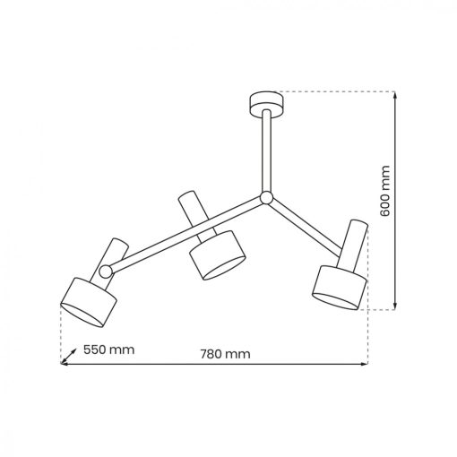 Ceiling  lamp LINTERNA 3xGX53