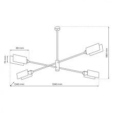 Ceiling  lamp ASTRA 4xE27