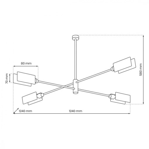 Ceiling  lamp ASTRA 4xE27