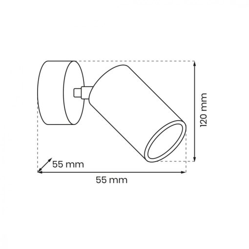 Wall lamp HUDSON BLACK 1xGU10