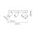 Ceiling  lamp HUDSON BLACK 3xGU10