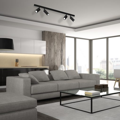 Ceiling  lamp HUDSON BLACK 4xGU10