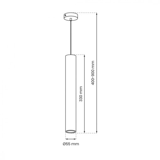Pendant lamp HUDSON WHITE 1xGU10