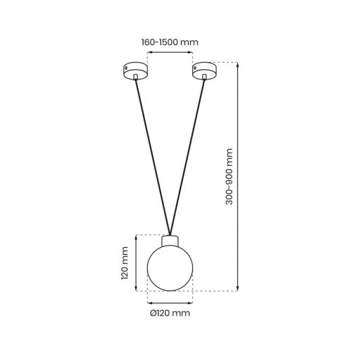 Pendant lamp CAPRI 1xG9