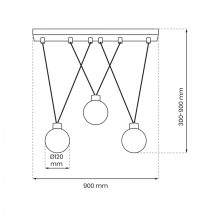 Pendant lamp CAPRI 3xG9