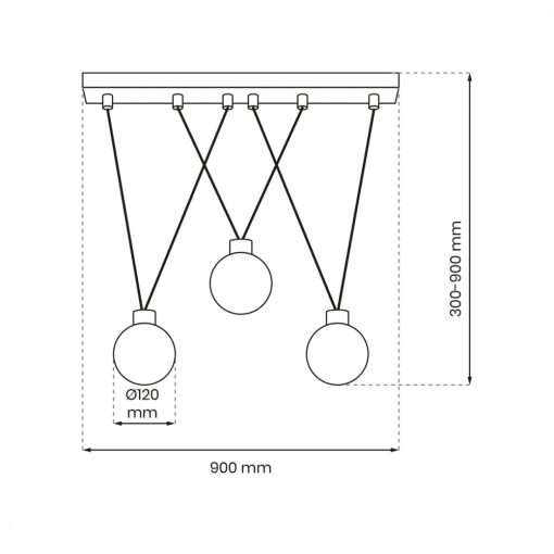 Pendant lamp CAPRI 3xG9