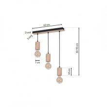 Pendant lamp LINES 3xE27