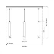 Pendant lamp CORTE 3xGU10