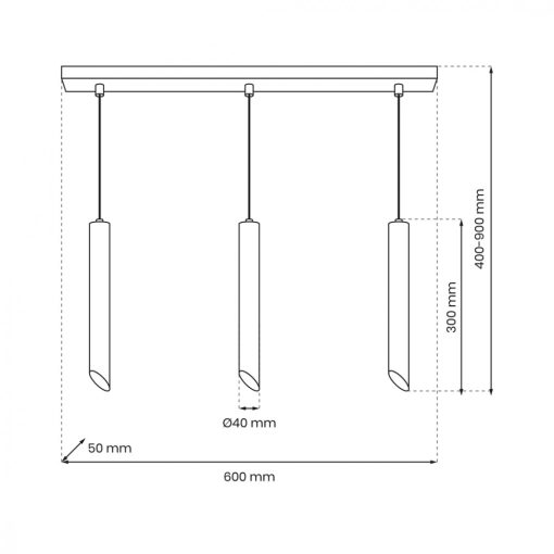 Pendant lamp CORTE 3xGU10